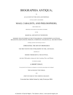 Biographia Antiqua - Hermetic Order of the Golden Dawn