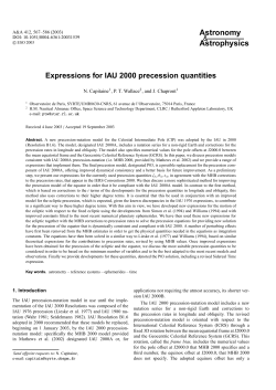 The P03 precession - Syrte