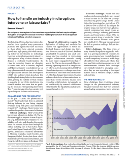 How to handle an industry in disruption: Intervene or laissez