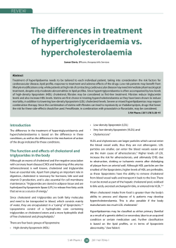 The differences in treatment of hypertriglyceridaemia vs