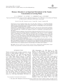 Biomass Allocation is an Important Determinant
