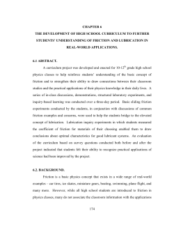 a detailed written description with assessment of a friction and