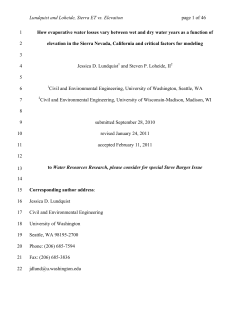 How evaporative water losses vary between wet and dry water years