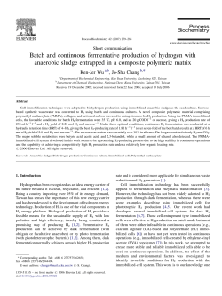 Batch and continuous fermentative production of hydrogen with