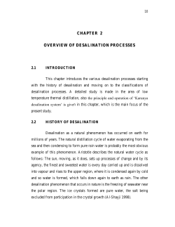 chapter 2 overview of desalination processes