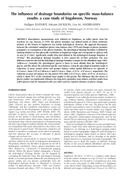 The influence of drainage boundaries on specific mass
