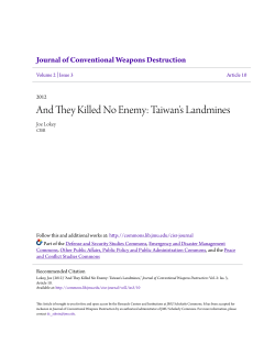 And They Killed No Enemy: Taiwan`s Landmines