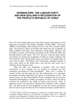 norman kirk, the labour party and new zealand`s