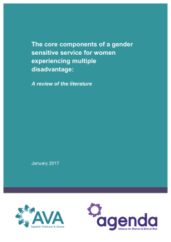 The core components of a gender sensitive service for women
