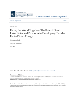 Facing the World Together: The Role of Great Lakes States and