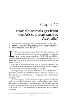 How did animals get from the Ark to places such as Australia?