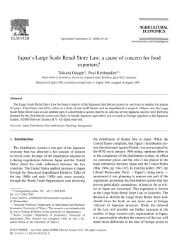 Japan`s Large Scale Retail Store Law: a cause of