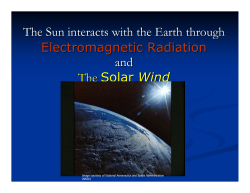 The Sun interacts with the Earth through Electromagnetic Radiation