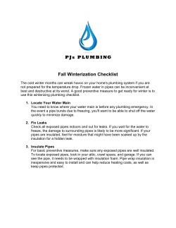 Fall Winterization Checklist