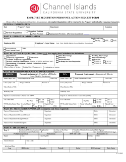 Employee Requisition Form - California State University Channel