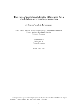 The role of meridional density differences for a wind
