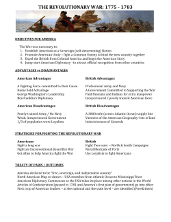 THE REVOLUTIONARY WAR: 1775