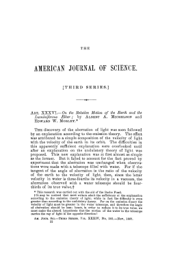 On the relative motion of the Earth and the