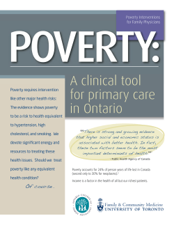 Poverty - Ontario College of Family Physicians
