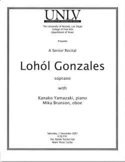 A Senior Recital - Digital Scholarship @UNLV