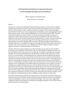 Predicting Political Ideology from Congressional Speeches: Can We