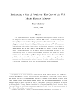Estimating a War of Attrition: The Case of the U.S. Movie Theater