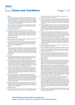 Terms and Conditions Page 1 / 2