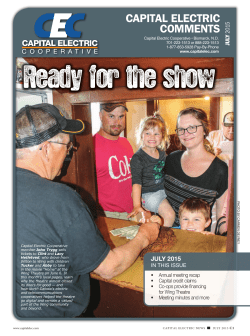 July, 2015 - Capital Electric Cooperative