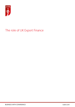The role of UK Export Finance