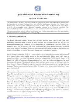Update on the Access Restricted Areas in the Gaza Strip