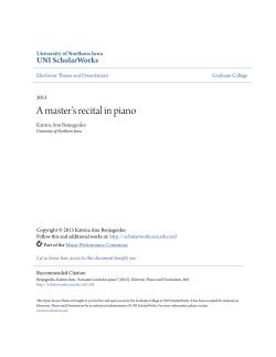A master`s recital in piano - UNI ScholarWorks