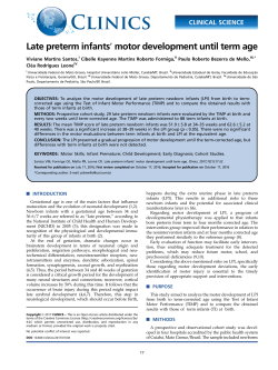 Late preterm infants` motor development until term age
