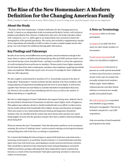 The Rise of the New Homemaker: A Modern Definition for the