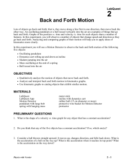Back and Forth Motion