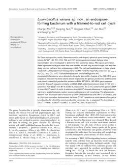 Lysinibacillus varians sp. nov., an endospore