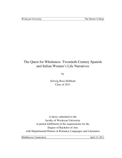 The Quest for Wholeness: Twentieth-Century Spanish
