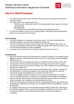 Use of a Word Processor