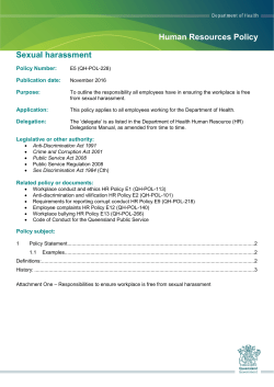 Sexual harassment HR Policy E5