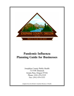 Pandemic Influenza Planning Guide for
