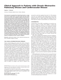 Clinical Approach to Patients with Chronic Obstructive Pulmonary
