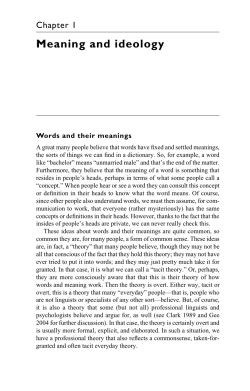 Gee, "Meaning and Ideology