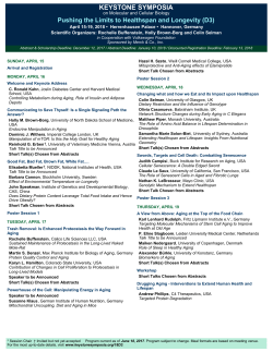Flyer - Keystone Symposia