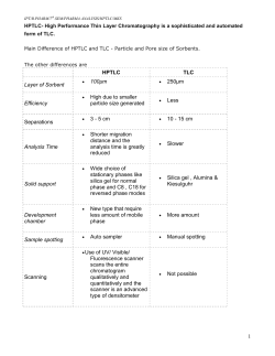 HPTLC- High Performance Thin Layer Chromatography is a
