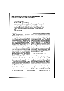 Gauss-Tolman theorem and positivity of the total mass