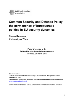 Common Security and Defence Policy: the permanence of