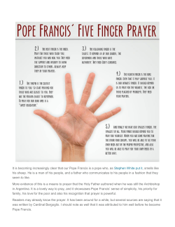 Pope Francis 5 Finger Prayer