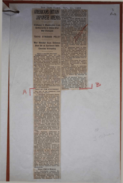 Embassy in Washington Lists Settlements in China After War