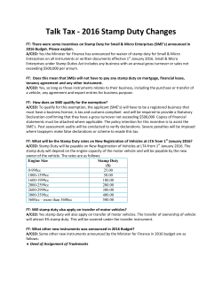 Stamp Duty Changes