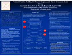 Clinical Decision-Making for Memory Impairments Due to