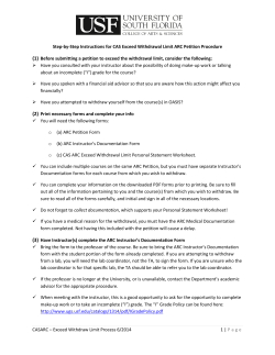 CASARC – Exceed Withdraw Limit Process 6/2014 1 | P a g e Step